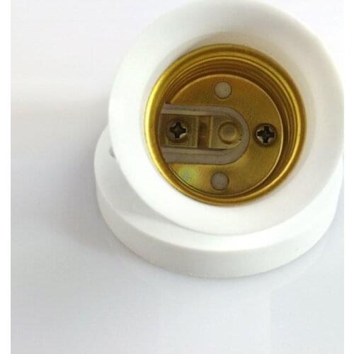E27 Lamp Base Socket 45 Degree Angle Oblique Screw Plastic Light Bulb Base Wall Lamp Holders Adapter Converter AC 250V