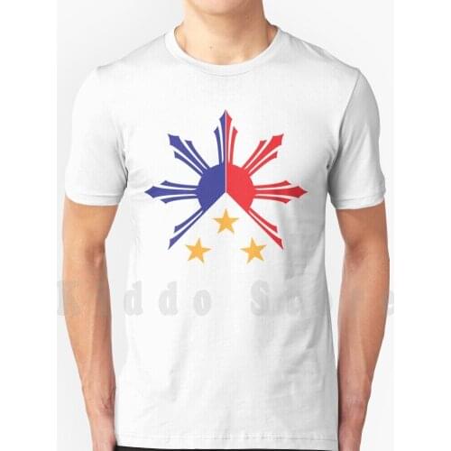 Tribal Philippines Filipino Sun And Stars Flag T Shirt Cotton Men Diy Print Cool Tee Flag 3 Stars And A Sun Manny Pacquiao