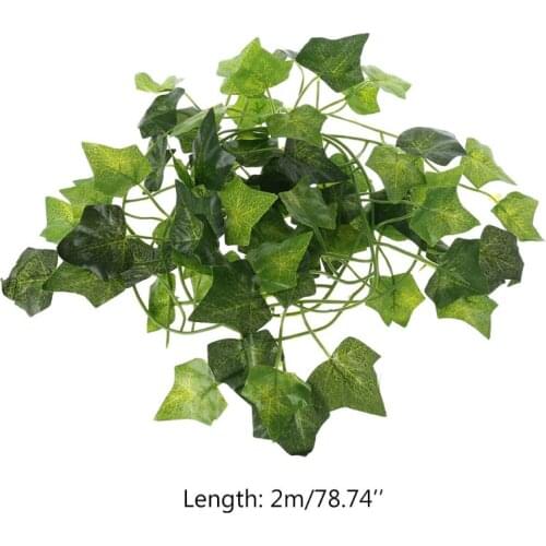 Artificial Vine Reptile Lizards Terrarium Decoration Chameleons Climb Rest Plants Leaves