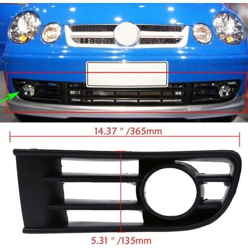 JanDeNing 2pcs ABS Front Lower Bumper Fog Light Grill Cover Grille Trim For VW Polo 2002-2005