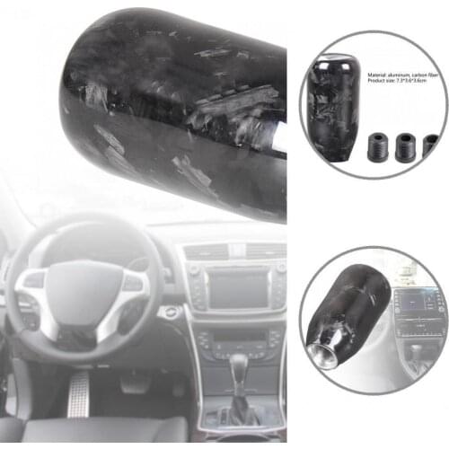 Compact Sturdy Carbon Fiber Style Shift Knob Stick High Durability Stick Knob Replacement for Automotive