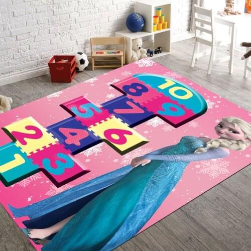 Elsa And Anna Hopscotch 7 Patterned Carpet ,Non Slip Floor Carpet,Teens Carpet,Kids Carpet,Turkish Rug