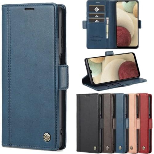 Leather Wallet Case For Samsung Galaxy M12 2021 Flip Case Magnetic Card Slot Book Shell for Galaxy M12 Case M 12 Stand Cover