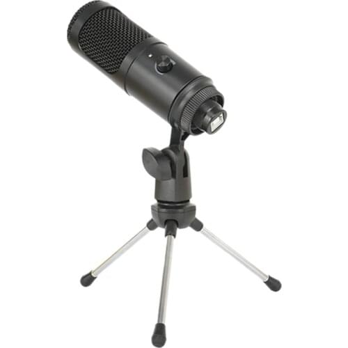 Top Deals USB Microphone Condenser Microphone with Tripod for Recording Voice Streaming Broadcast and Live Video