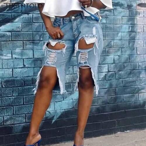 Lugentolo Womens Short Jeans