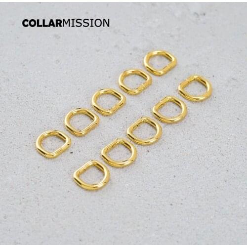 10mm Metal UnWelded Buckle Nickel Plated D Rings For Backpacks Straps Shoes Bags Cat Dog Collar Dee Buckles DIY Parts DK10HJ
