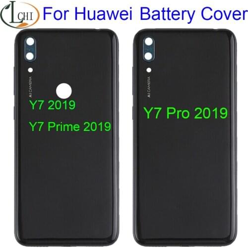 New For Huawei Y7 2019 Y7 Pro 2019 Y7 Prime 2019 Back Battery Cover Rear Housing Y7 2019 Case Y7 Pro 2019 Battery Cover