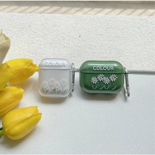 Emerald Color Transparent Fundas For Air Pods 2 Earphone Cases Protector For Airpods Pro Soft TPU Cover Cute For AirPods Case