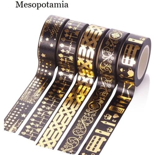 DIY Scrapbooking Hot Stamping Bronzing Urban Traffic Tools Lace Paper Tape Stickers Adhesive Tape Decorative Stamping Stickers