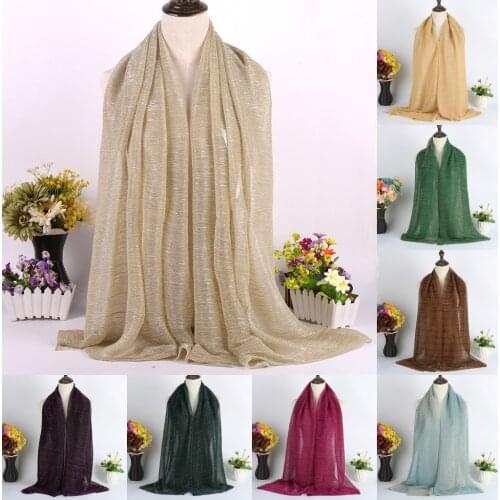 Scarves Women Plain Maxi Hijab Scarf Soft Soild Muslim Shawls Wraps Lady Viscose Head Scarfs Fashion Scarves 1Pc