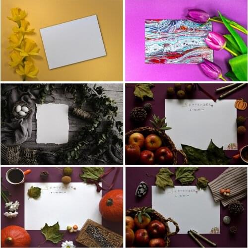 Flower Fruits Paper Board Vinyl Photography Background Studio Photo Backdrop