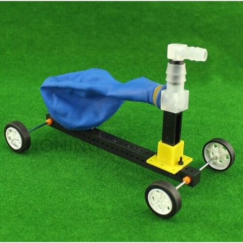 Balloon Power Cars Recoil Car Model Puzzle Toys Homework Science Experiment Equipment DIY