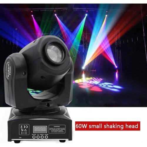 Professional stage lighting shaking head 60W LED spot DMX 512 is suitable for DJ disco ball moving head