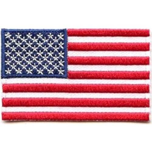 United States of America Embroidery Parch Make by Twill with Heat Edge Broder and Iron On Backing Custome MOQ50pcs free shipping