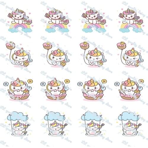 WL 16mm 22mm 25mm 38mm Cartoon Unicorn Print Grosgrain Ribbon Gift Packaging Bowknot Party Decoration Craft Supplies Wholesale