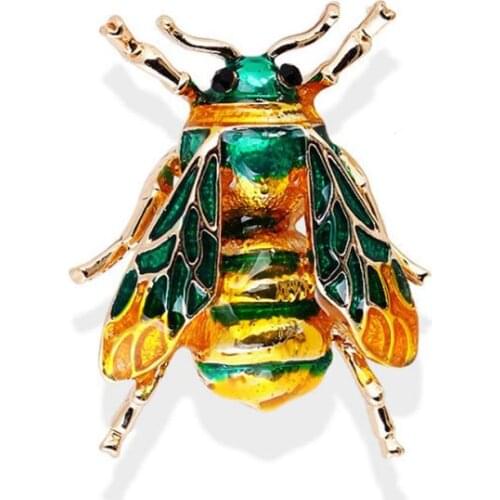 Women Delicate Little Bee Brooches Crystal Rhinestone For Women Jewelry Gifts Enamel Pin Brooch 3.4cm*2.5cm Brooch Brooches W2P2