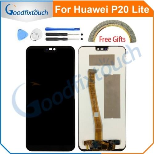 For Huawei P20 lite / Nova 3e LCD Display + Touch Screen Digitizer Assembly Replacement Parts 100% Tested Original Black 5.84