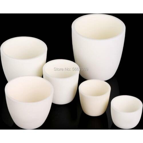 1piece Laboratory 5ml to 300ml Corundum crucible 99% alumina Ash crucible without cover for experiment