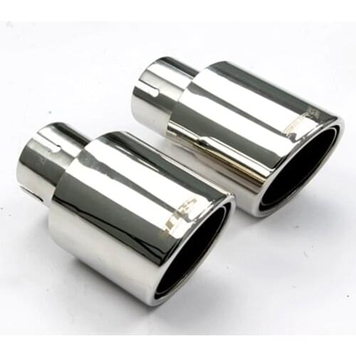 1 PC Setrs Logo Car Accessories Glossy Stainless Steel Muffler Pipe Modification Universal Exhaust Tip