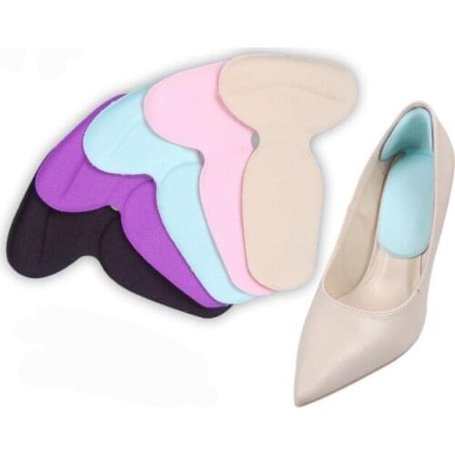 100pairs/lot T-Shape insoles high heel shoes pad super soft insole Non Slip Sponge Cushion Foot Heel Protector#28324