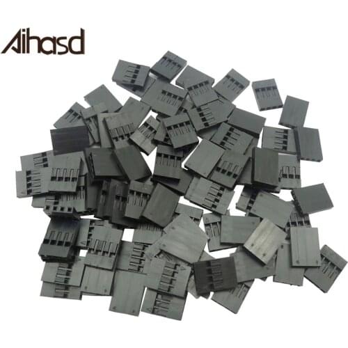 100PCS/Lot 2.54mm Pitch 4P Plastic Dupont Jumper Wire Cable Housing Female Pin Connector
