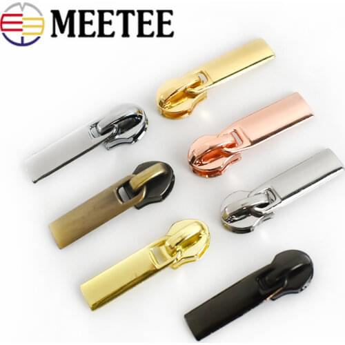 100pcs Meetee 3# Zipper Sliders for Sewing Nylon Zip Pocket Bag Purse Zipper Head Bag Zip Repair Kits DIY Accessories