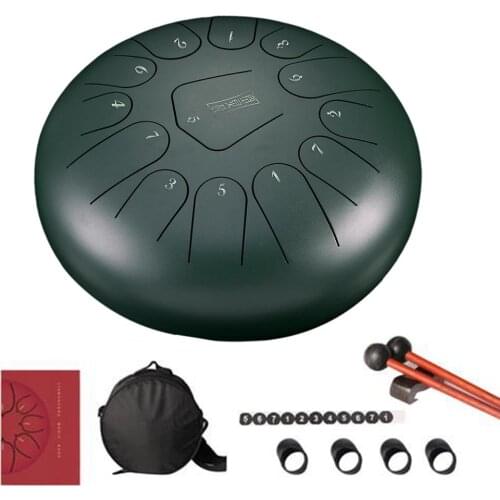 12 Inch 13 Notes Drum Kit Steel Tongue Drum Tune C Empty Spirit Drum Percussion Hand Pan Drum With Mallets Percussion Instrumen