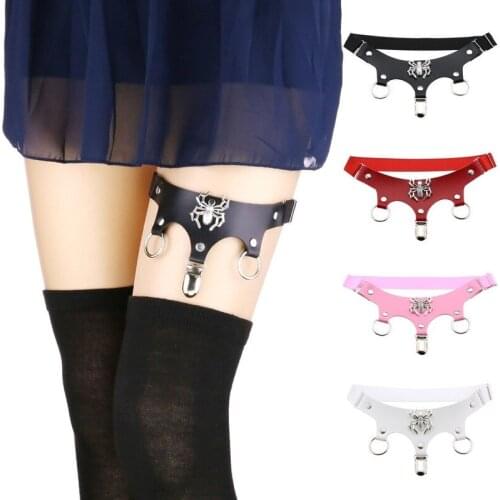 2021 Women Sexy Elastic Garter Belt Leg Chain Harness Belt Punk Spider Round lady Lingerie Bondage Garters Femme Night Club Gift
