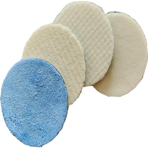 4pcs 5Inch Car Polishing Sponge Pads Kit Foam Pad Buffer Kit Polishing Machine Wax Pads for Removes Scratches