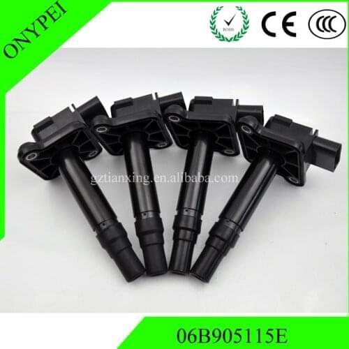 4pcs /lots 06B905115E Ignition Coil For A4 A6 A8 S6 S8 4.2 TT 1.8 Golf Jetta Passat