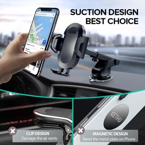 Sucker Car Phone Holder Mount Stand GPS Telefon Mobile Cell Support For iPhone 12 11 Pro Max X 7 8 Plus Xiaomi Redmi Huawei