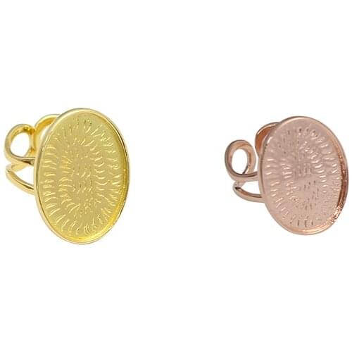 Beadsnice ID25707smt17 Brass Ring Base Adjustable with 26x18.5mm Oval Pad Handmade Rings Jewelry Findings