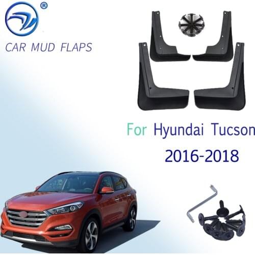 Molded Mud Flaps For Hyundai Tucson 2016 - 2018 Mudflap Splash Guards Mudguard Fender Front Rear 2017