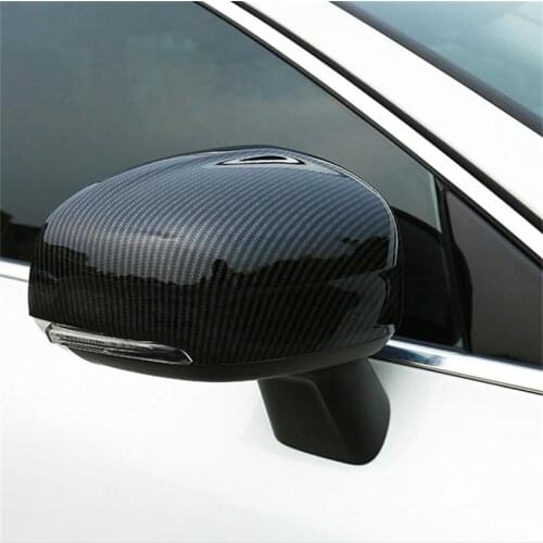 Carbon Fiber Color Side Wing Door Mirror Cover For For Volvo XC60 2018 Rear View Cover Car Styling Accessories