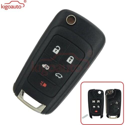 Kigoauto Flip remote key shell 5 button for Buick Lacrosse GL8 2010 2011 2012 2013 Flip Folding Remote key case