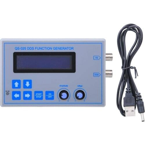 DC 9V LCD Display Digital DDS Function Signal Generator Module Sine Triple-cornered Square Wave USB Cable 1HZ-65534HZ