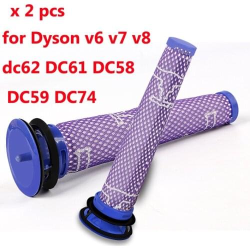 2 pcs Vacuum Cleaner Parts Pre Motor Washable HEPA Filter Motors Head for Dyson v6 v7 v8 dc62 DC61 DC58 DC59 DC74 # 965661-01