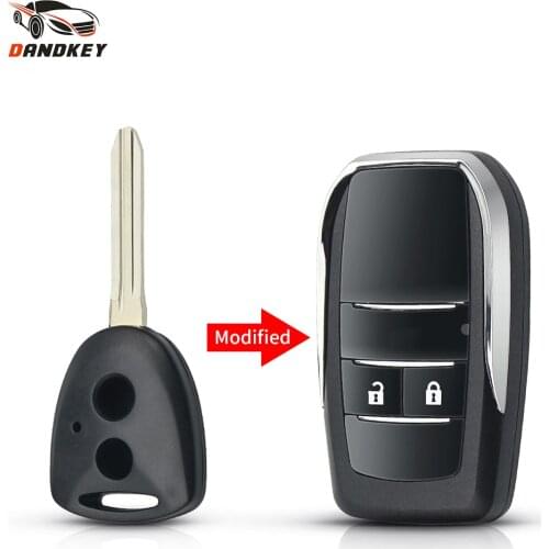 Dandkey Flip For Toyota Avanza Wigo Grand Daihatsu Xenia PERODUA Alza Myvi Axia Modified Remote Car Key Shell Fob TOY43 Blade