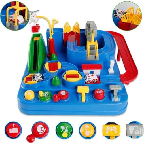 Inertial Elevator Sliding Track Car Parking lot Childrens Puzzle Childrens inertial hand sliding toys Desktop Interactive toys