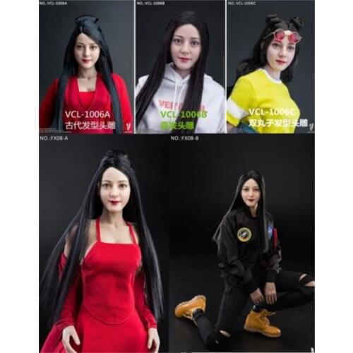 In Stock VERYCOOL VCL-1006 1/6th Asian Beauty Hair Head Carving Fit 12'' TBL Action Figur in stock items For Collection
