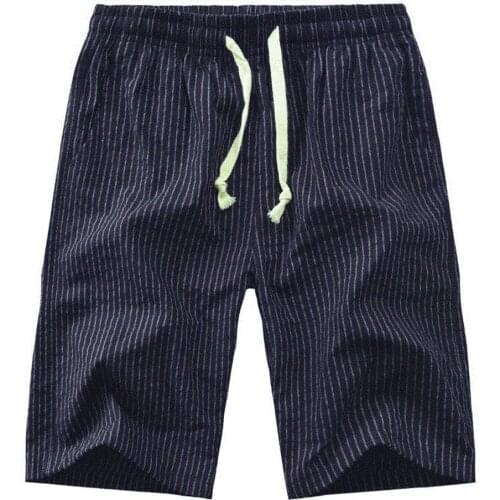 Plus Size Men Casual Short Drawstring Pockets Elastic Sports Shorts Solid Color Cotton Comfortable Homewear Pants Men Clothes