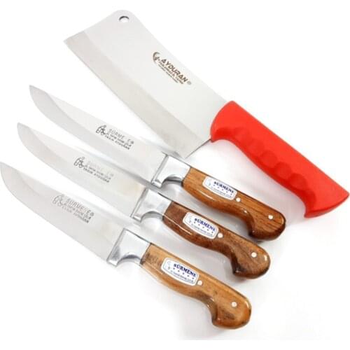 Knife Set - Sürmene Mutfak Butcher Row Armor & Knife Set 4 Pieces With Original Bracelet