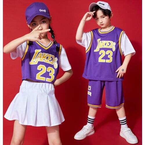 New Hiphop Boys/Girls Dance Costume Basketball Cheerleading Street Dance Clothing Girls Jazz Kids Costume Hip Hop Clothes