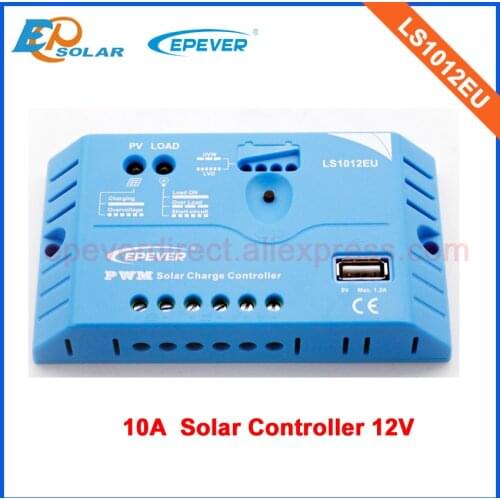 10A regulator PWM EPEVER Free Shipping Solar power controller with USB output charge mobile phone or fans,12V system voltage
