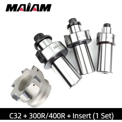 1 set C32 FMB22+BAP300R BAP 400R Cutter Head+10pcs apmt1135/apmt1604 Carbide Inserts Face Milling cutter end mill adapter 50 63