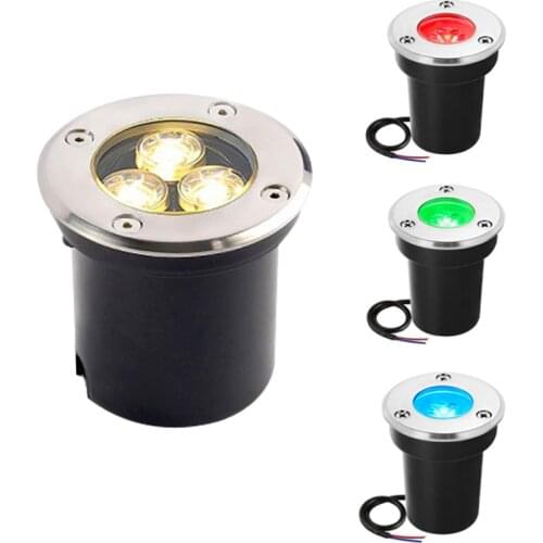 LED Underground light 1W 3W 5W 7W led Floor Lamp Outdoor Ground Spot Landscape Garden Square Path Buried Yard 85-265V DC12V IP67