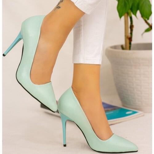 Tonar Reme Water Green Skin Stiletto Woman Shoes Summer Shoes Thin Heel pumps Comfortable and Stylish