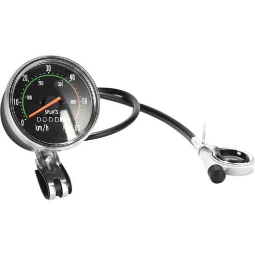 Vintage Style Bicycle Speedometer Analog Mechanical Odometer with Hardware for 26/28/29/27.5” Bike