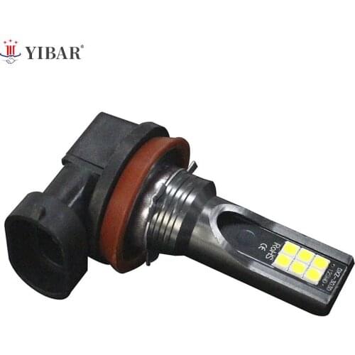 1pcs 12V 6000K Car Lamp Auto Light Bulbs High Power H8/H9 H11 3030 12SMD LED Fog Lights