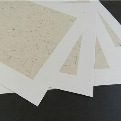 10pcs Calligraphy Rice Paper Cards Carta Di Riso Half Ripe Fibre Xuan Paper Calligraphy Painting Mounting Yun Long Paper Cards